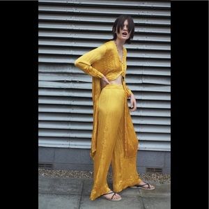 NWT Zara high waisted wrinkle pants